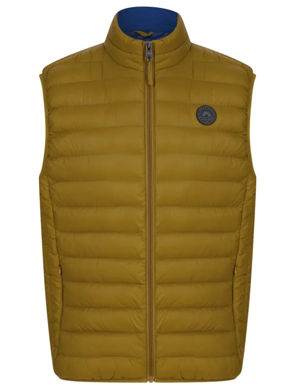 Yuley Quilted Puffer Gilet with Fleece Lined Collar in Golden Brown - Tokyo Laundry sold by Tokyo Laundry