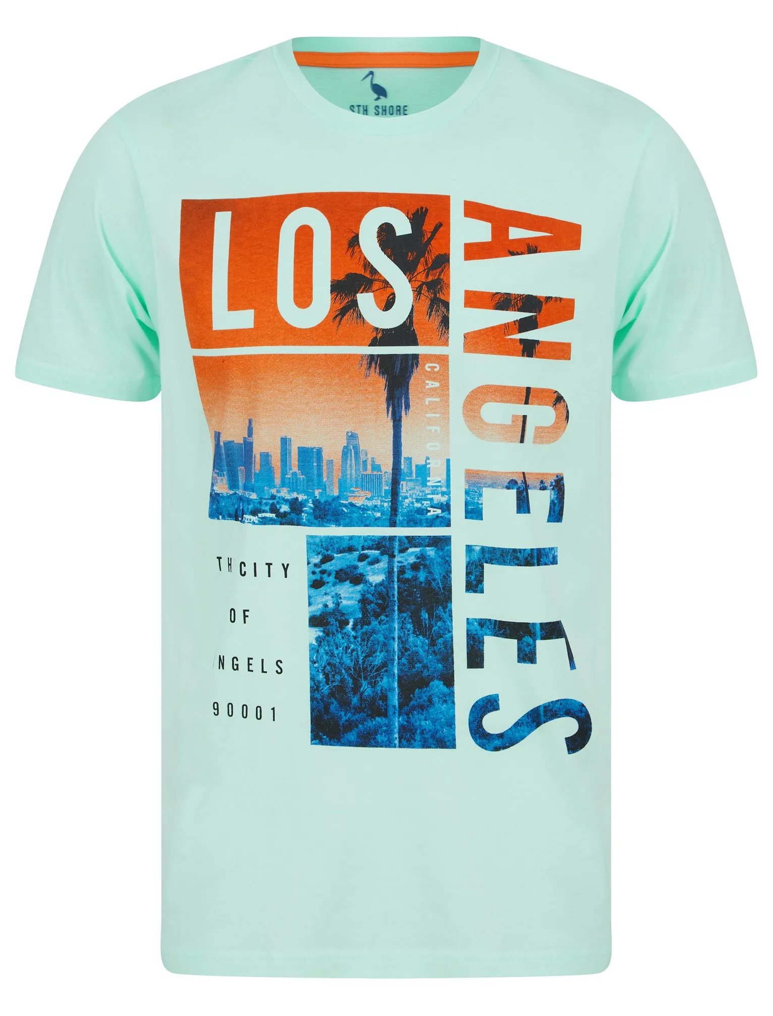 Cutout Motif Cotton Jersey T-Shirt in Blue Glow - South Shore sold by Tokyo Laundry
