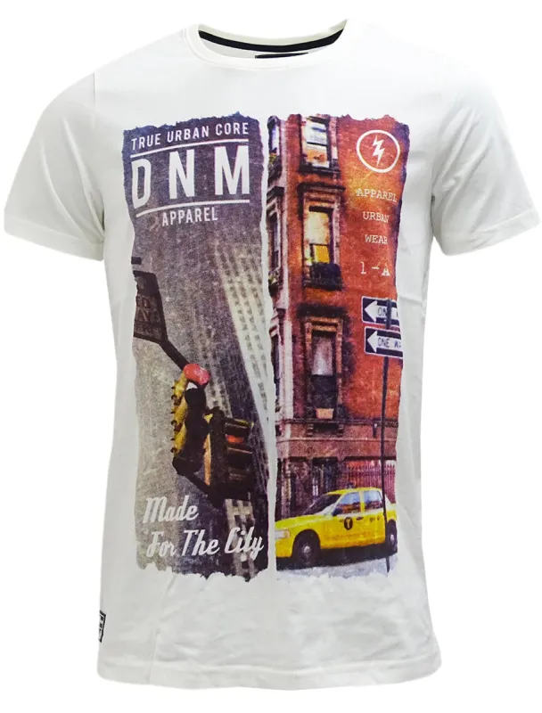 For The City Motif T-Shirt in Ivory - Dissident sold by Tokyo Laundry