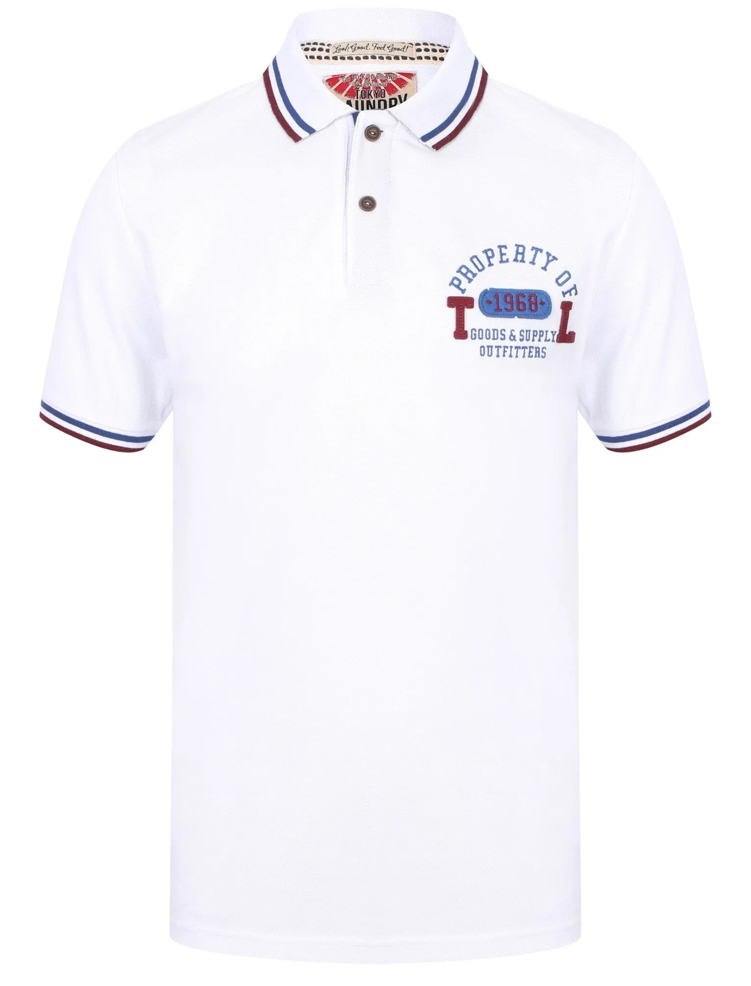 Maplehurst Cotton Pique Polo Shirt In Optic White - Tokyo Laundry sold by Tokyo Laundry