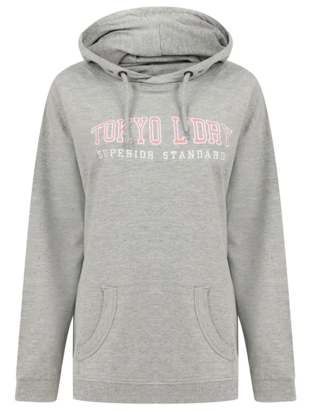 Arta Loopback Fleece Pullover Hoodie in Light Grey Marl - Tokyo Laundry sold by Tokyo Laundry