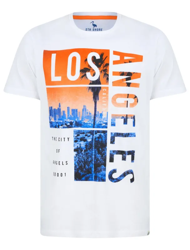 Cutout Motif Cotton Jersey T-Shirt in Optic White - South Shore sold by Tokyo Laundry