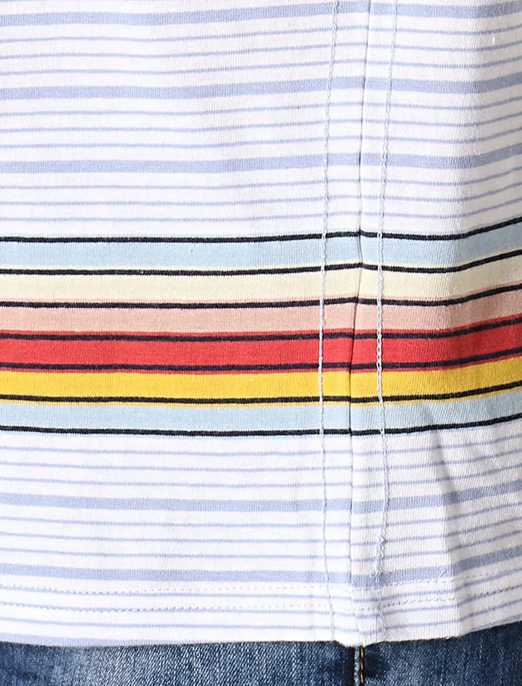 Lowell Striped Cotton T-Shirt In Bright White - Tokyo Laundry sold by Tokyo Laundry product image thumbnail 4