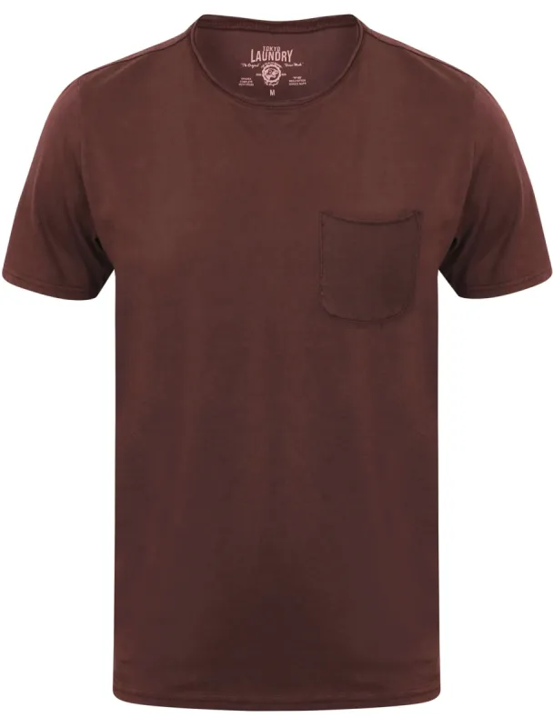 Zella Cotton Jersey T-Shirt with Pocket in Wine Tasting - Tokyo Laundry sold by Tokyo Laundry
