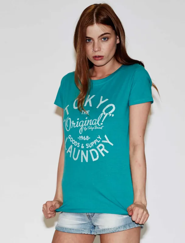 Tokyo Laundry Daisy Green t-shirt sold by Tokyo Laundry
