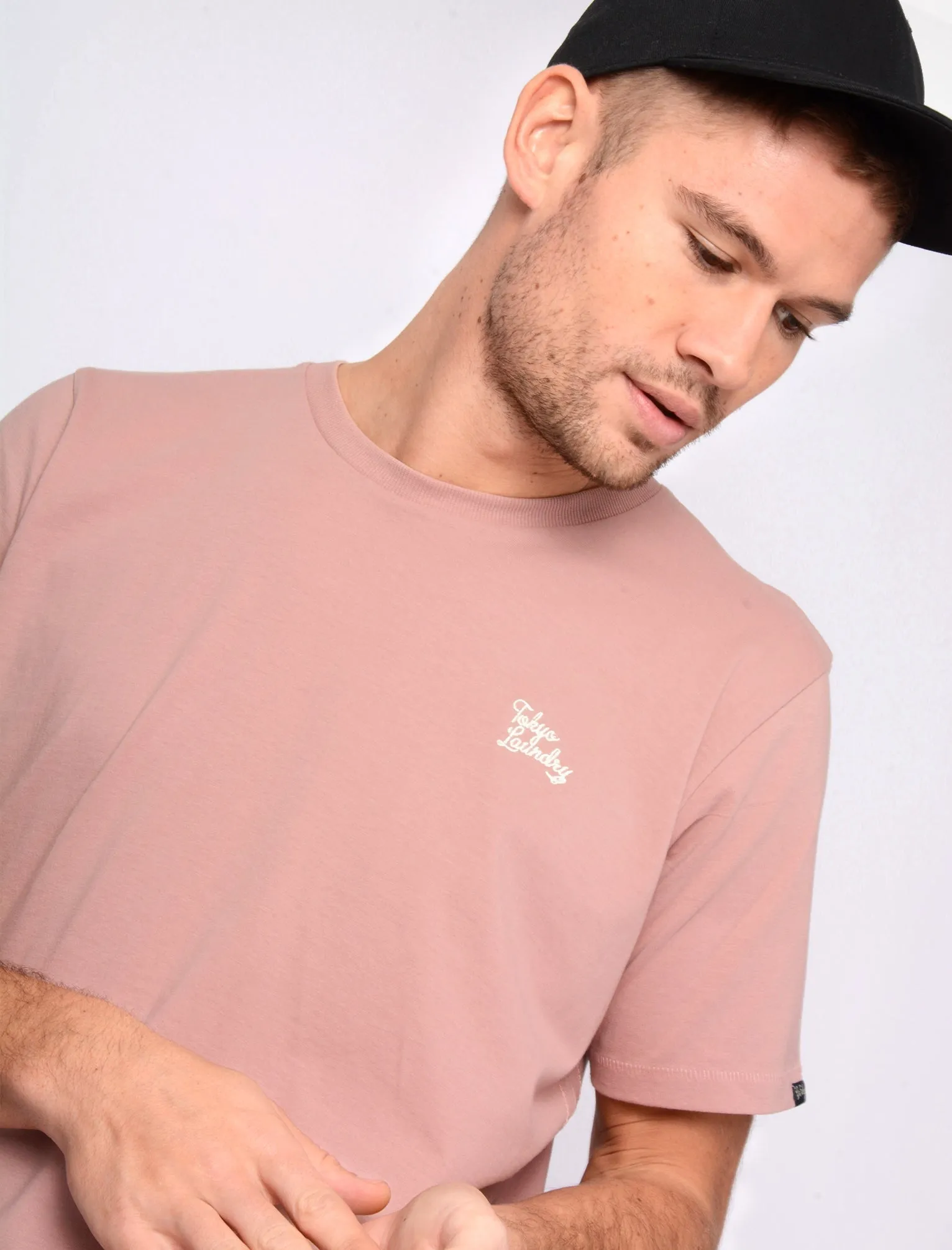 Montecarlo Crew Neck Cotton T-Shirt In Dusky Pink - Tokyo Laundry sold by Tokyo Laundry product image thumbnail 2