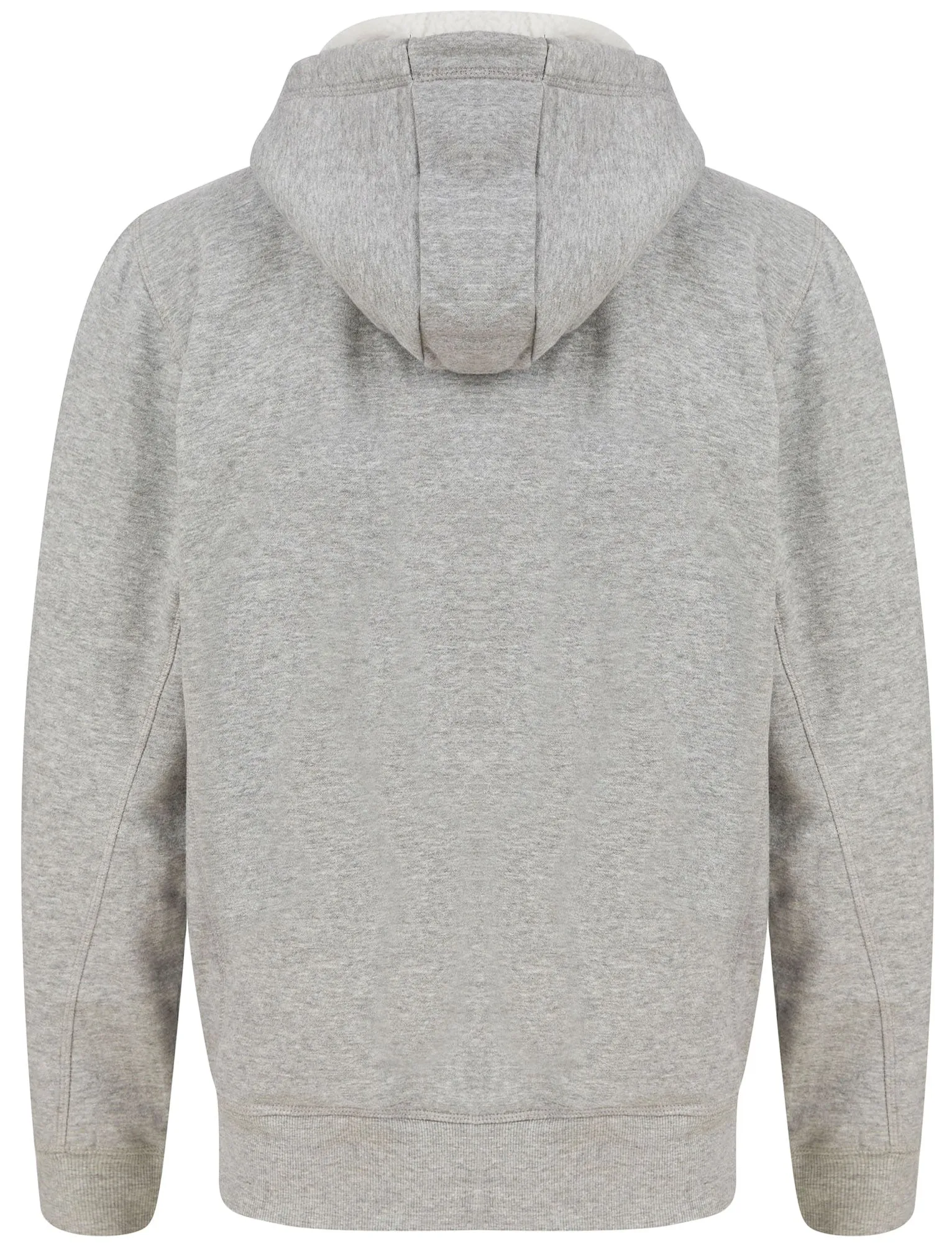 Teric Zip Through Fleece Hoodie with Borg Lined Hood in Light Grey Marl - Tokyo Laundry sold by Tokyo Laundry product image thumbnail 2