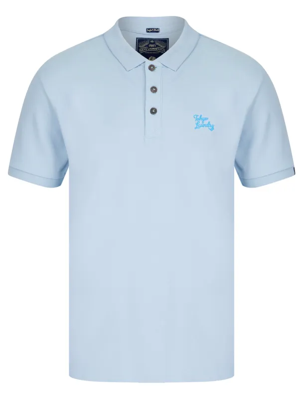 Mortimer Signature Cotton Pique Polo Shirt in Kentucky Blue - Tokyo Laundry made by Tokyo Laundry