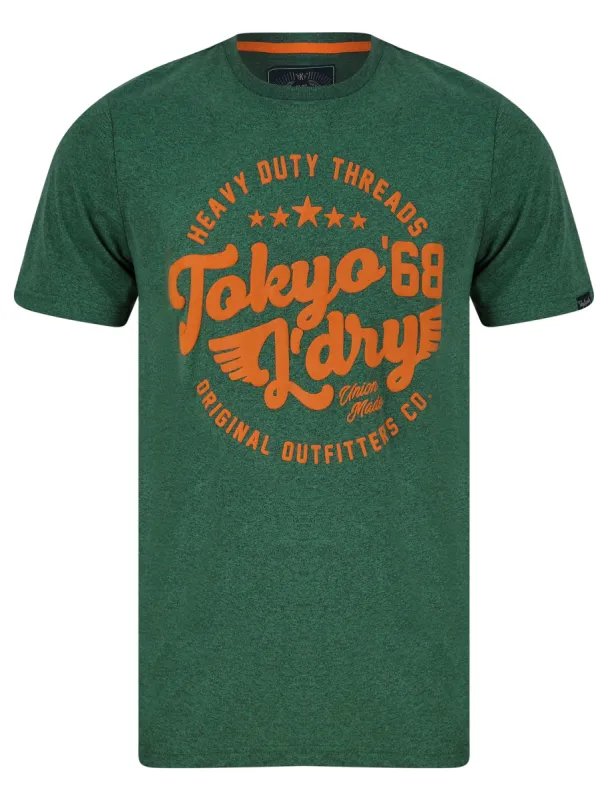 Pitcher Motif Cotton Jersey Grindle T-Shirt in Green - Tokyo Laundry sold by Tokyo Laundry