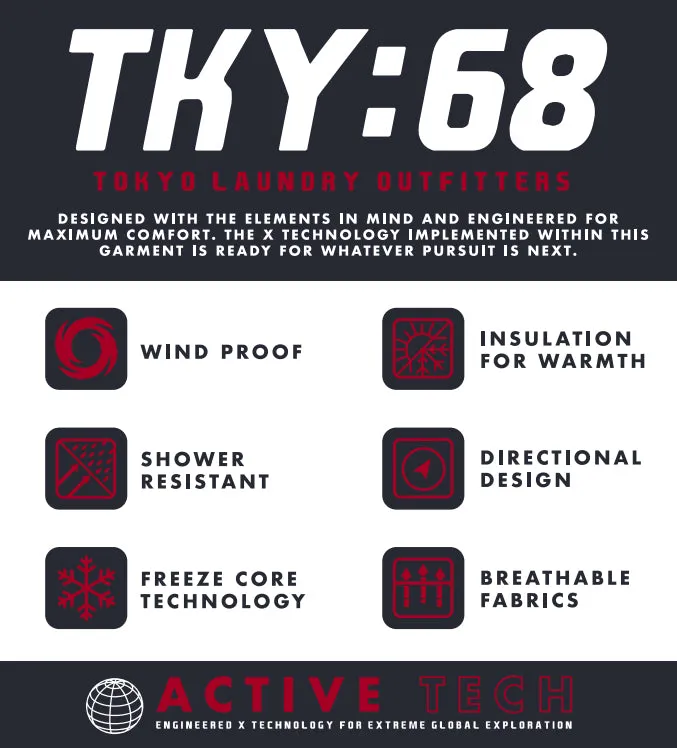 Tarmon Microfleece Lined Quilted Puffer Gilet in Jet Black / Blue - Tokyo Laundry Active Tech sold by Tokyo Laundry product image thumbnail 4