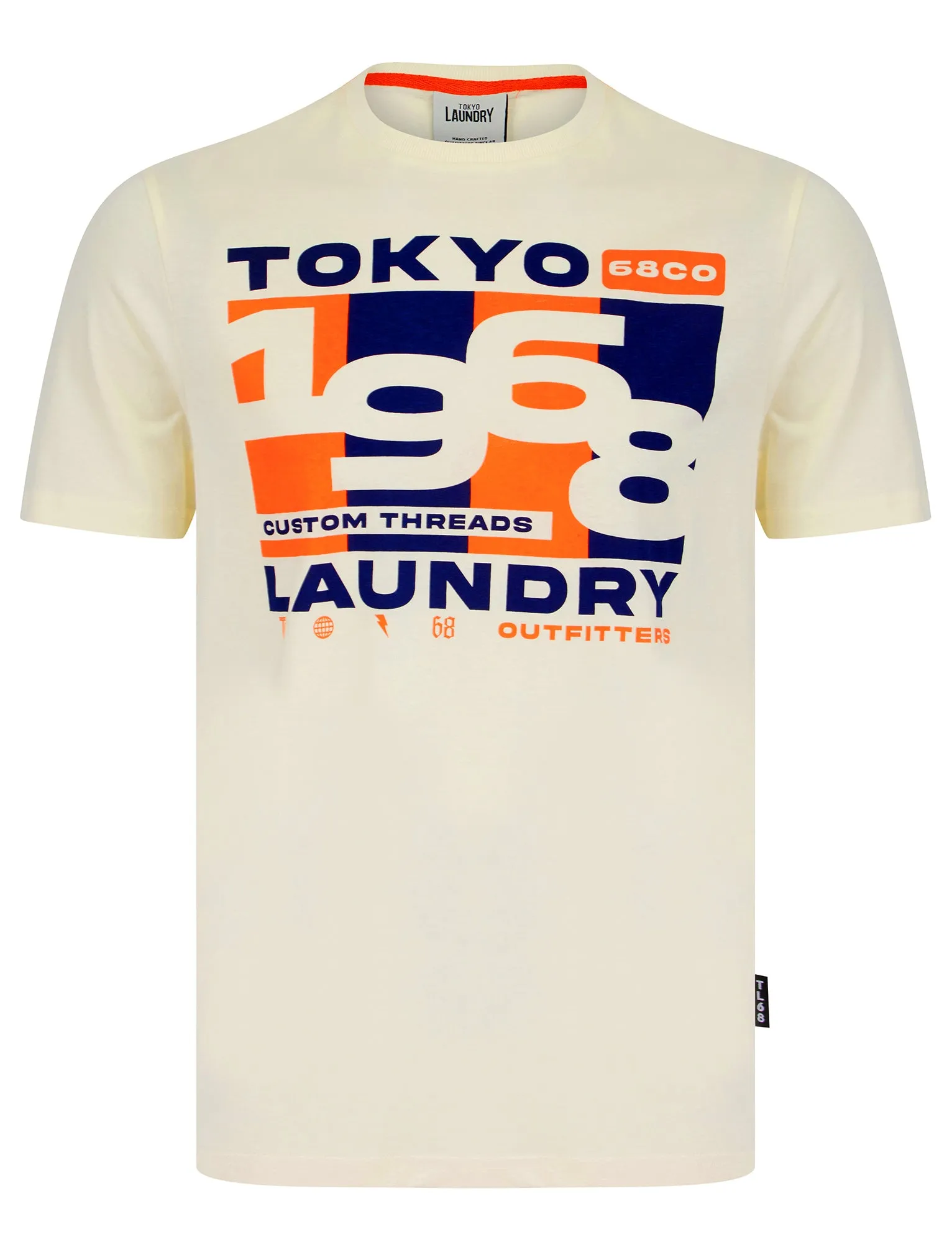 Control Motif Cotton Jersey T-Shirt in Marshmallow - Tokyo Laundry sold by Tokyo Laundry