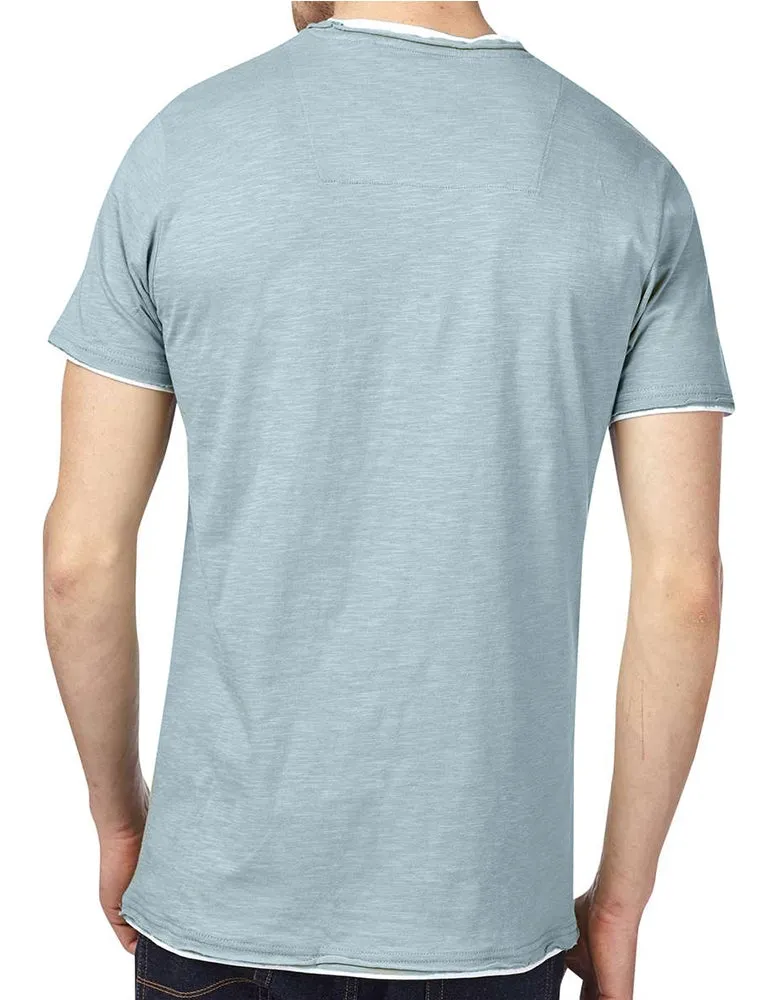 Daniel Mock Insert Cotton Marl T-Shirt in Cornflower Blue sold by Tokyo Laundry product image thumbnail 3