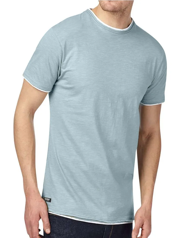 Daniel Mock Insert Cotton Marl T-Shirt in Cornflower Blue sold by Tokyo Laundry product image thumbnail 2