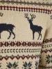 Men's Stag Jacquard Nordic Fair Isle Knitted Christmas Jumper in Biscuit Twist - Merry Christmas sold by Tokyo Laundry