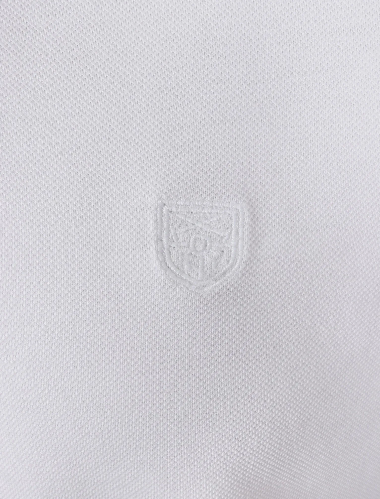 Norland Cotton Pique Polo Shirt with Chambray Collar in Bright White - Kensington Eastside sold by Tokyo Laundry product image thumbnail 3