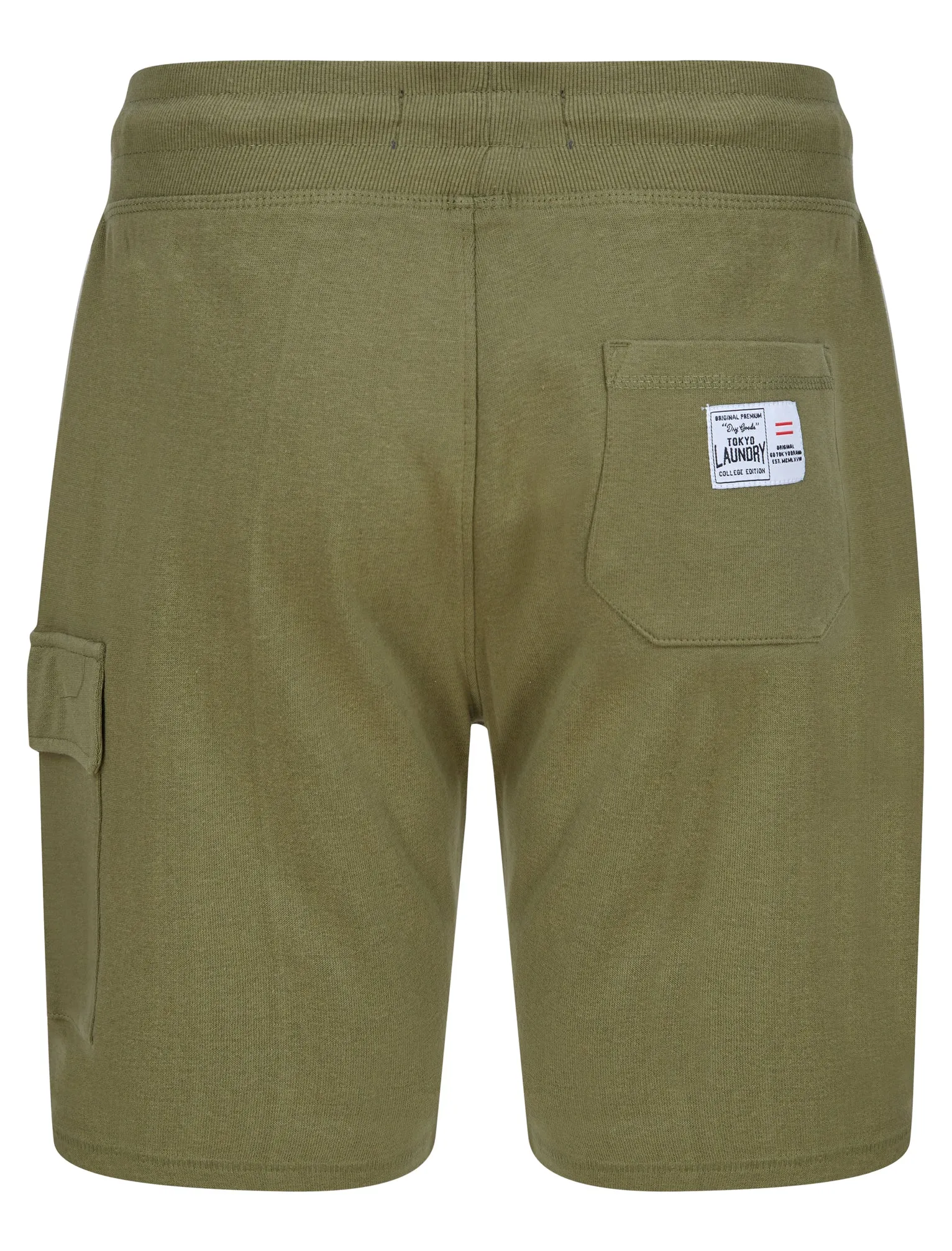 Siding Multi-Pocket Brushback Fleece Jogger Shorts in Deep Lichen Green - Tokyo Laundry sold by Tokyo Laundry product image thumbnail 4