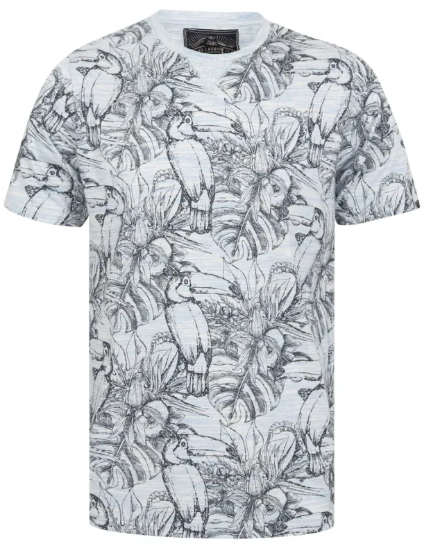 Panama Tucan Printed Cotton Jersey T-Shirt In Federal Blue - Tokyo Laundry sold by Tokyo Laundry