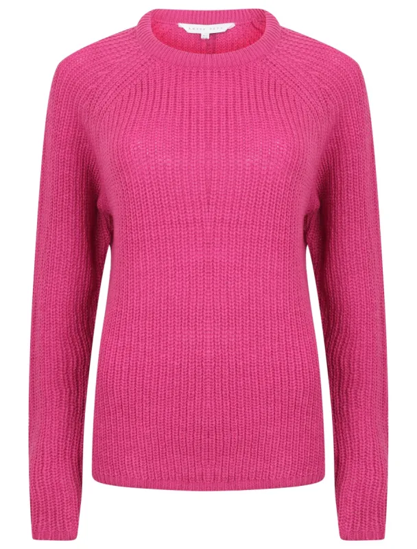 Willow Knitted Crew Neck Jumper In Rose Violet - Amara Reya sold by Tokyo Laundry