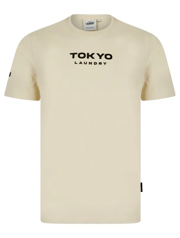 Figure Cotton Jersey Crew Neck T-Shirt In Stone - Tokyo Laundry sold by Tokyo Laundry