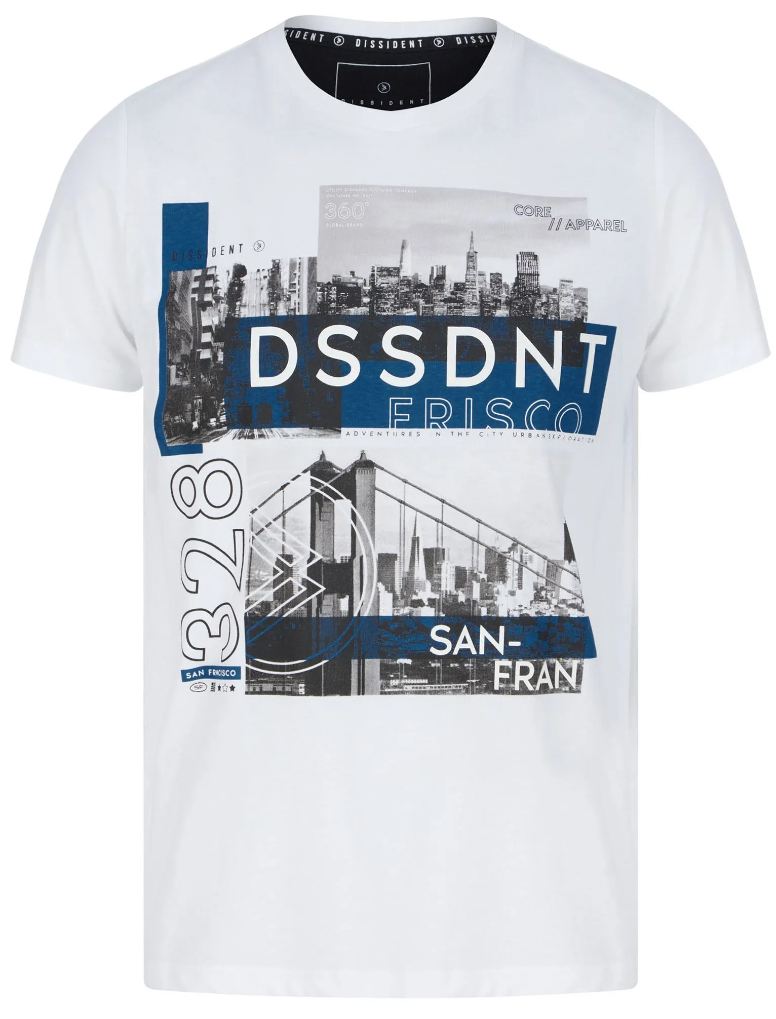 Sisco City Motif Cotton Jersey T-Shirt In Optic White - Dissident sold by Tokyo Laundry