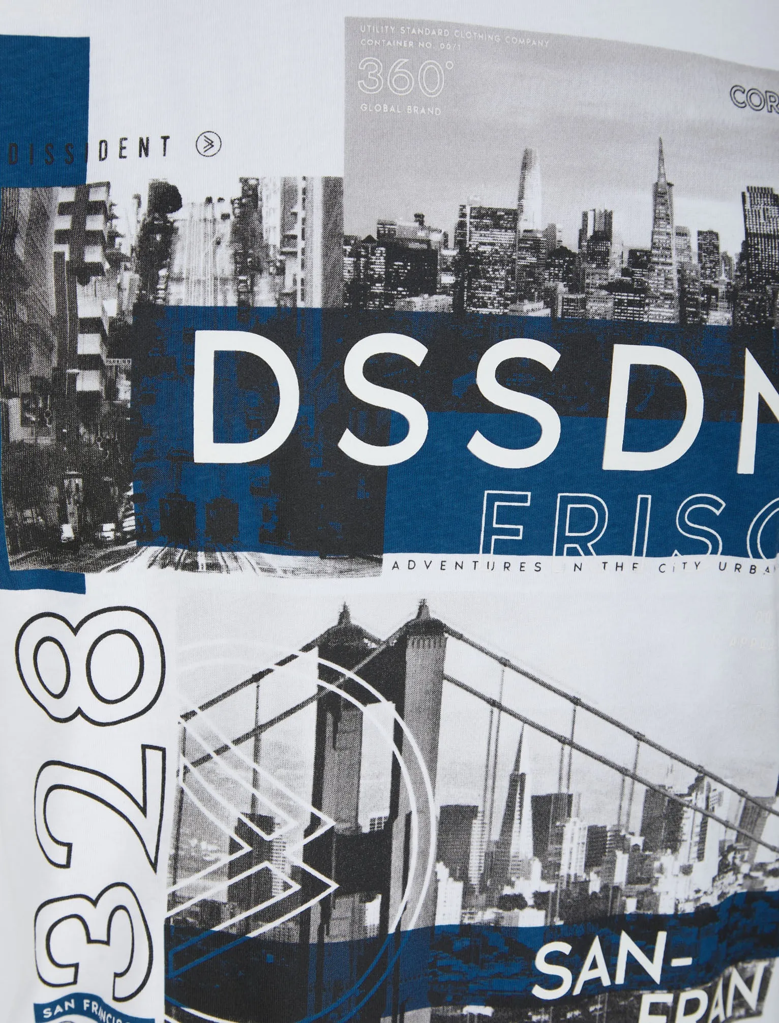 Sisco City Motif Cotton Jersey T-Shirt In Optic White - Dissident sold by Tokyo Laundry product image thumbnail 3