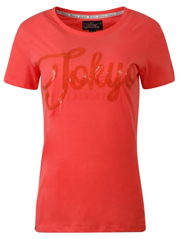 Tokyo Laundry Cristal Red t-shirt sold by Tokyo Laundry