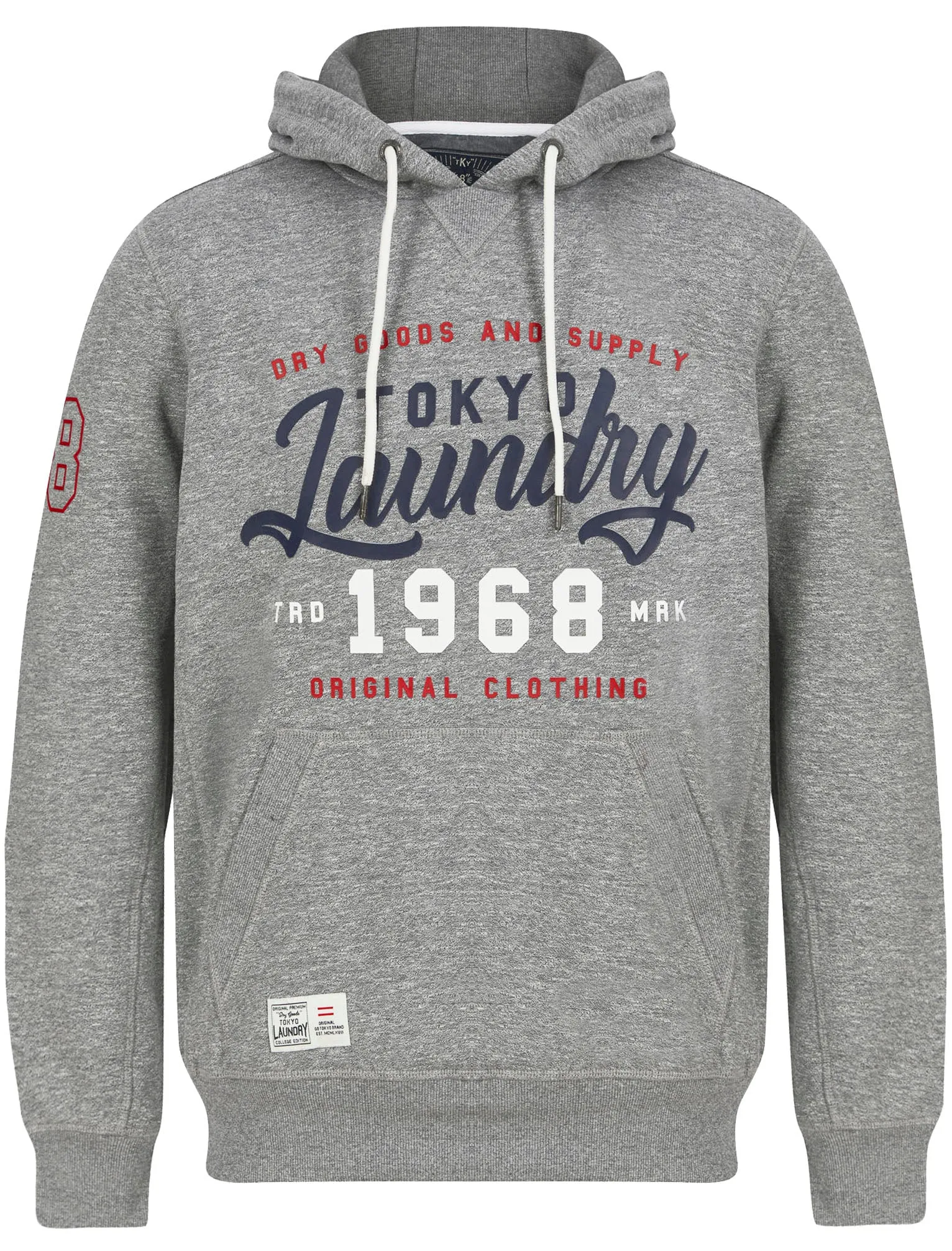 Intent Motif Brushback Fleece Pullover Hoodie in Light Grey Grindle - Tokyo Laundry sold by Tokyo Laundry product image thumbnail 2