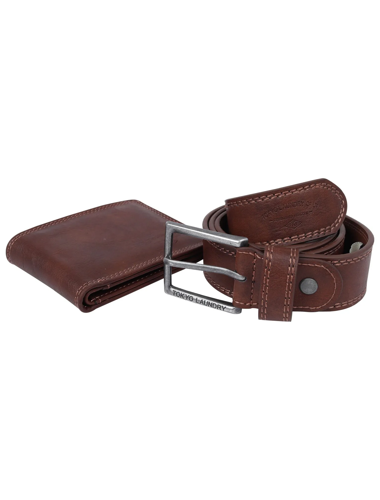 Redhook Faux Leather Belt and Wallet Gift Set in Tan - Tokyo Laundry sold by Tokyo Laundry product image thumbnail 3
