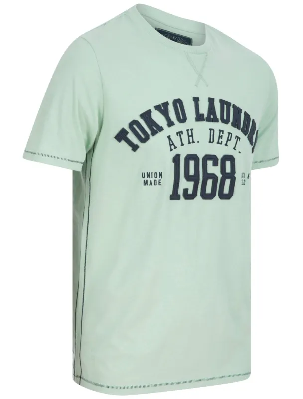 Larker Motif Cotton Jersey T-Shirt In Surf Spray Mint - Tokyo Laundry sold by Tokyo Laundry