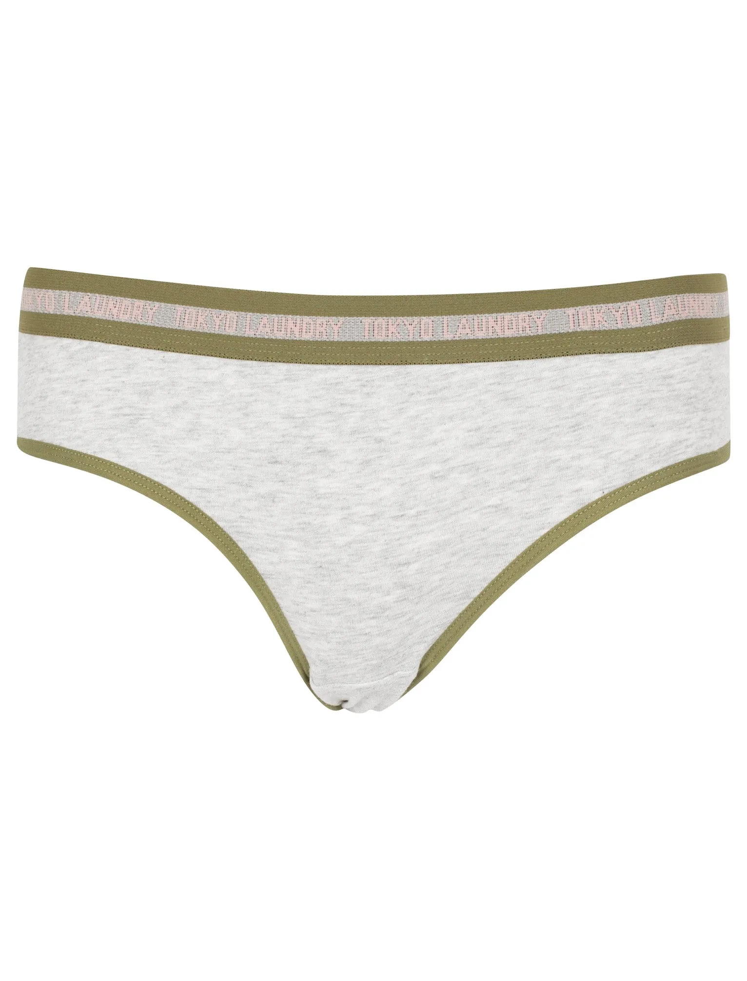 Feverfew (3 Pack) Assorted Briefs In Khaki/ Light Grey Marl/ Blush - Tokyo Laundry sold by Tokyo Laundry product image thumbnail 5