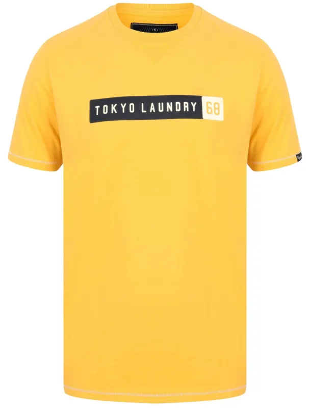 Timaru Cotton Jersey Crew Neck T-Shirt In Yolk Yellow - Tokyo Laundry sold by Tokyo Laundry