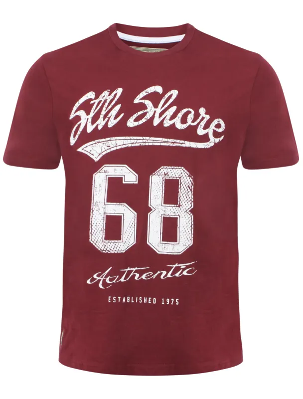 South Shore Sth Shore 68 red Crew Neck T-shirt sold by Tokyo Laundry