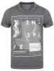 Warped Motif Burnout Jersey T-Shirt In Asphalt Grey - Dissident sold by Tokyo Laundry