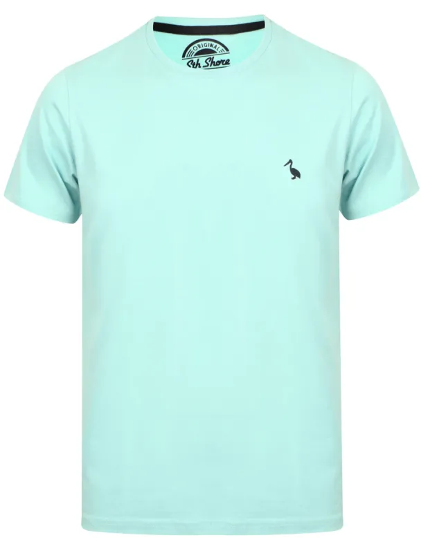 Peavey Cotton Crew Neck T-Shirt In Aqua Haze - South Shore sold by Tokyo Laundry