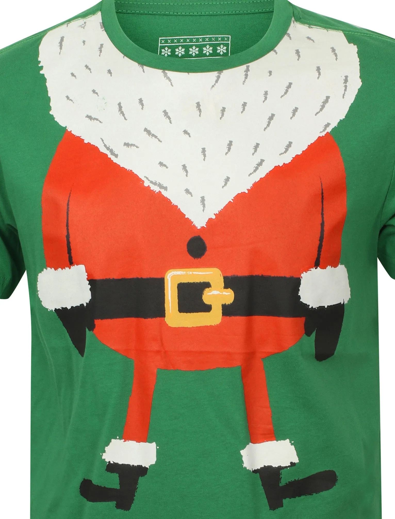 Santa Body Novelty Cotton Christmas T-Shirt in Green - Season's Greetings sold by Tokyo Laundry product image thumbnail 3