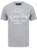 Travis Applique Motif Cotton Jersey T-Shirt in Light Grey Marl - Tokyo Laundry sold by Tokyo Laundry