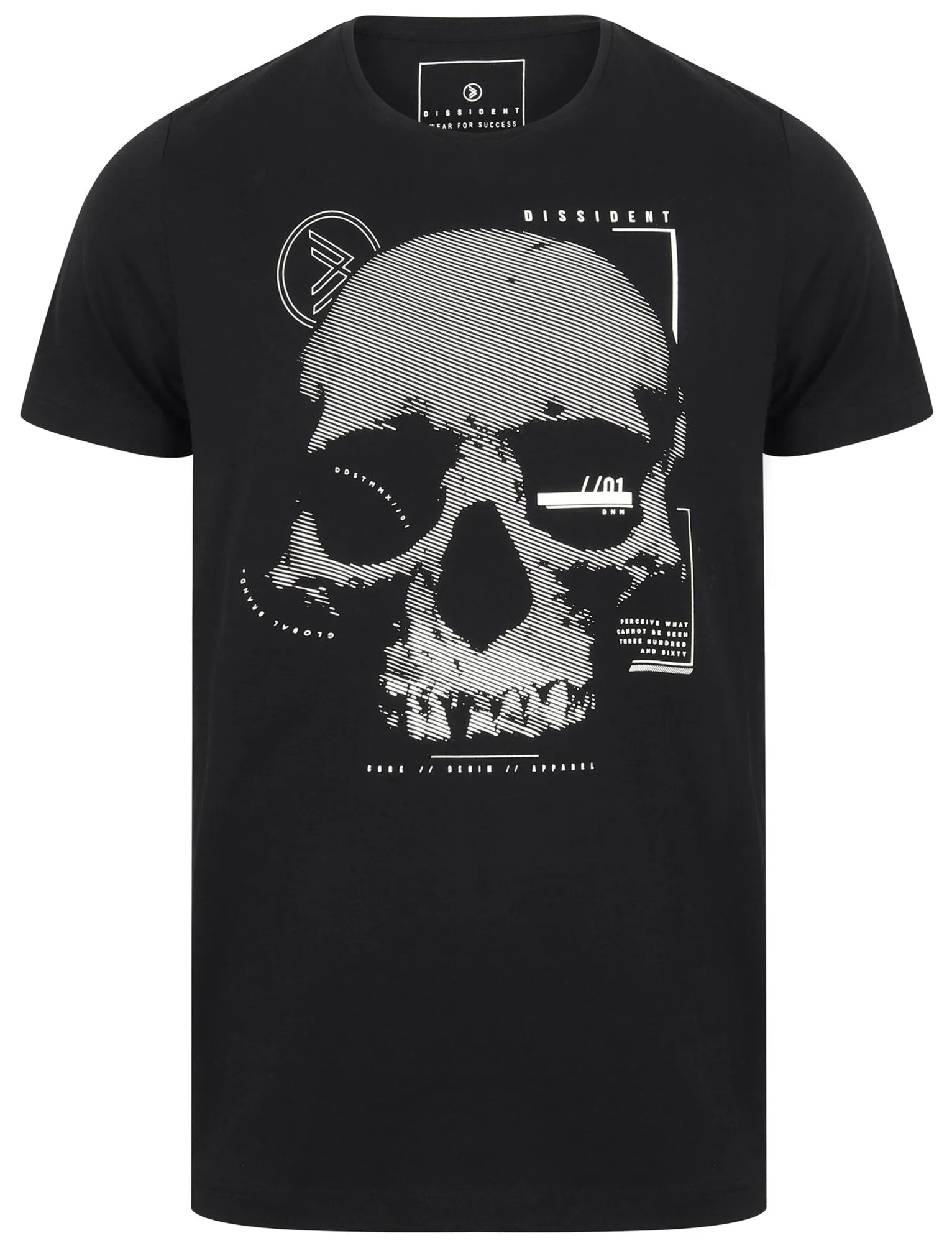 Scan Skull Motif Cotton Jersey T-Shirt In Jet Black - Dissident sold by Tokyo Laundry product image thumbnail 3