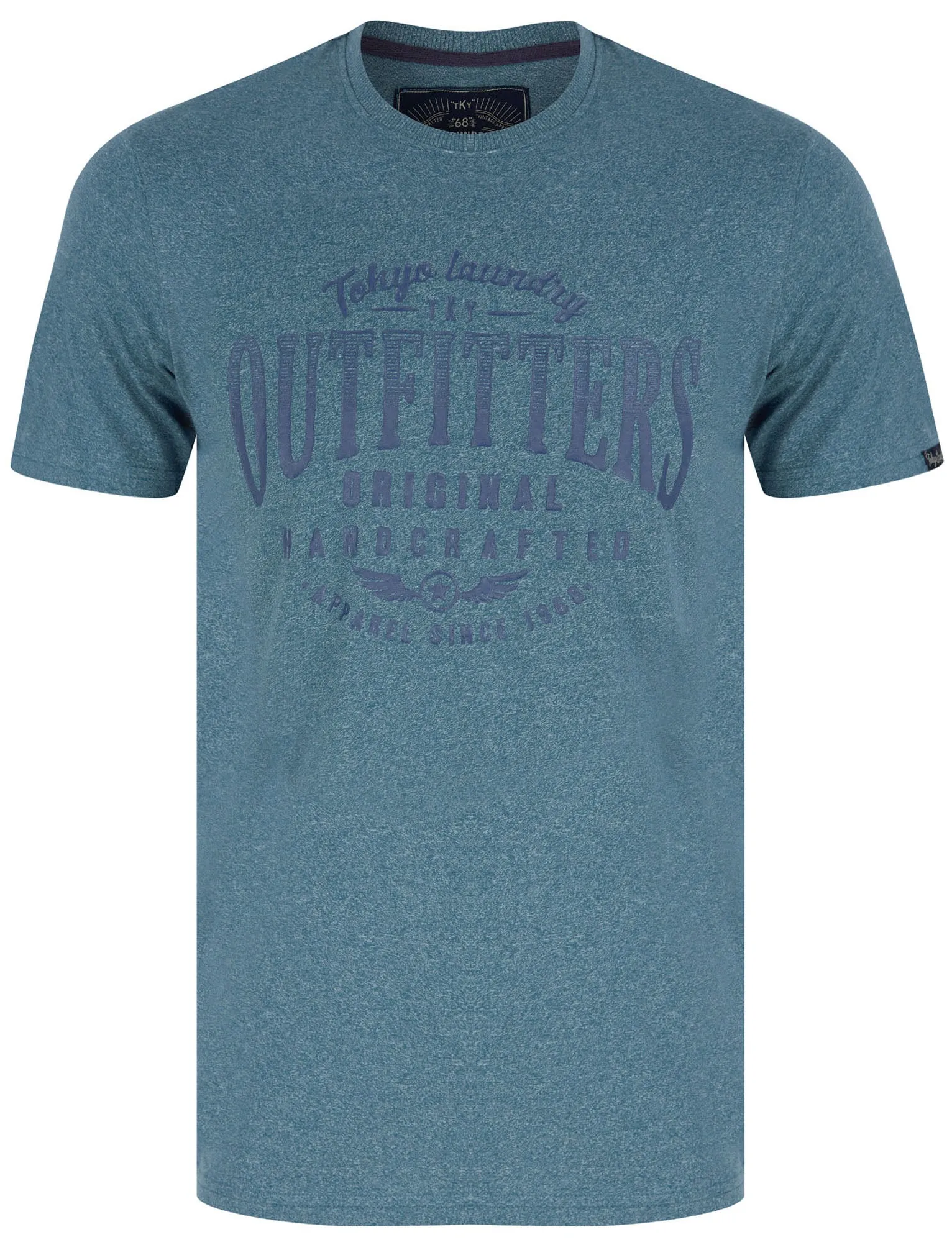 Star Wing Motif Cotton Jersey Grindle T-Shirt in Blue - Tokyo Laundry sold by Tokyo Laundry