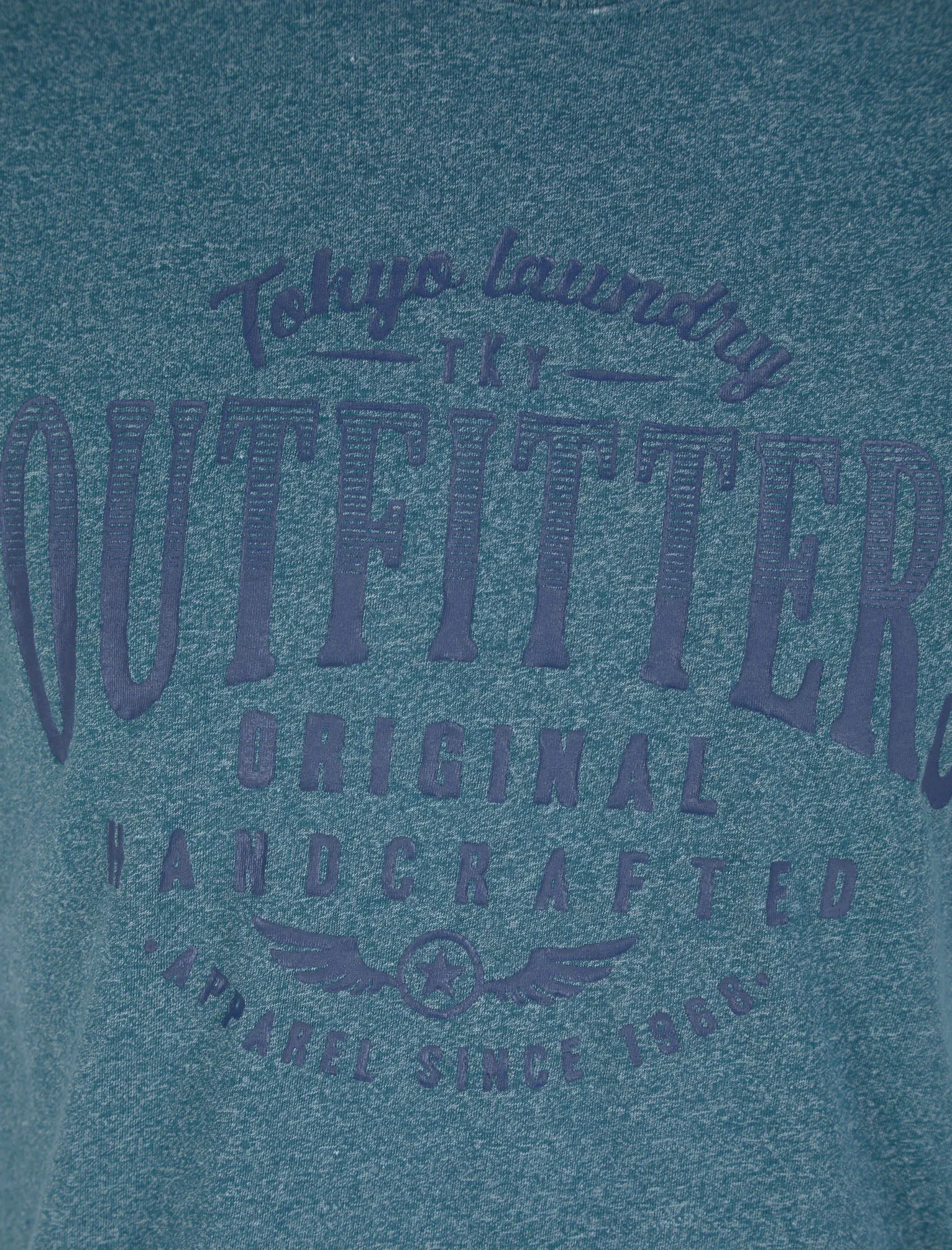 Star Wing Motif Cotton Jersey Grindle T-Shirt in Blue - Tokyo Laundry sold by Tokyo Laundry product image thumbnail 3