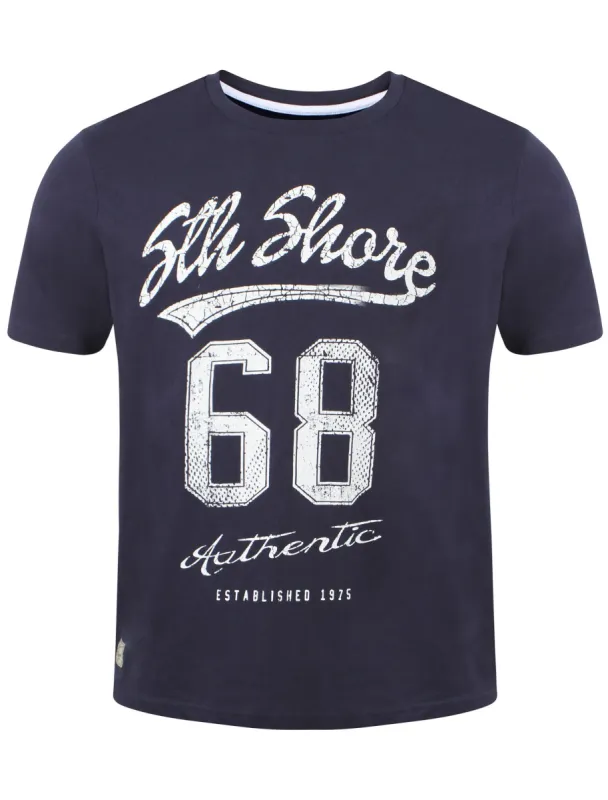 South Shore Sth Shore 68 blue Crew Neck T-shirt sold by Tokyo Laundry
