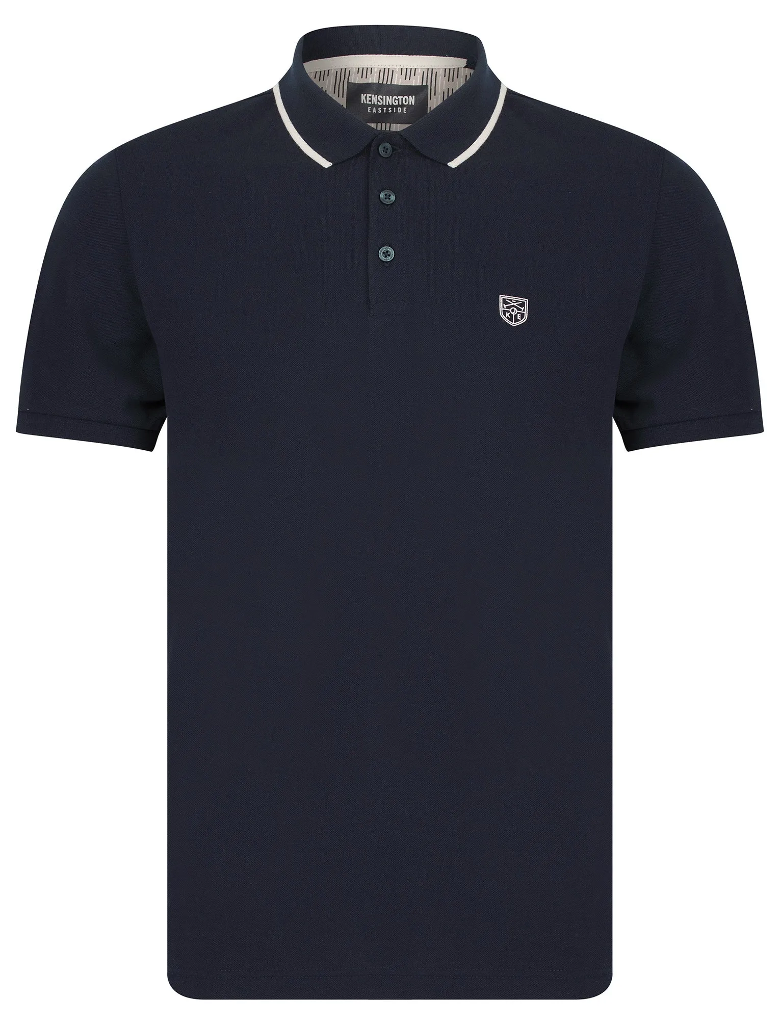 Buckfast Cotton Pique Polo Shirt in Sky Captain Navy - Kensington Eastside sold by Tokyo Laundry
