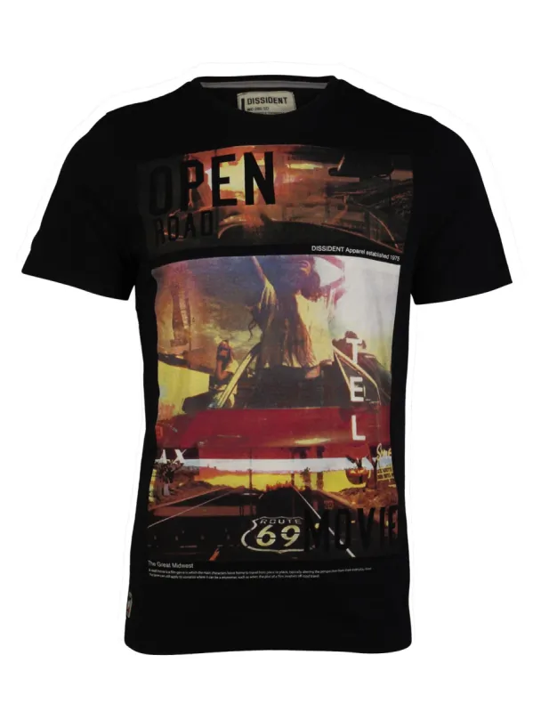 Dissident Open Road black t-shirt sold by Tokyo Laundry