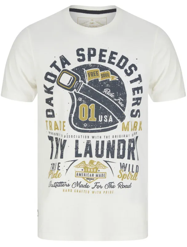 Dakota Speedsters Motif Cotton Jersey T-Shirt in Snow White - Tokyo Laundry sold by Tokyo Laundry