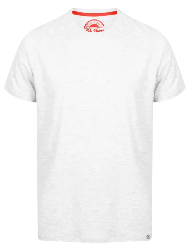 Peavey Cotton Crew Neck T-Shirt In Ice Grey Marl - South Shore sold by Tokyo Laundry