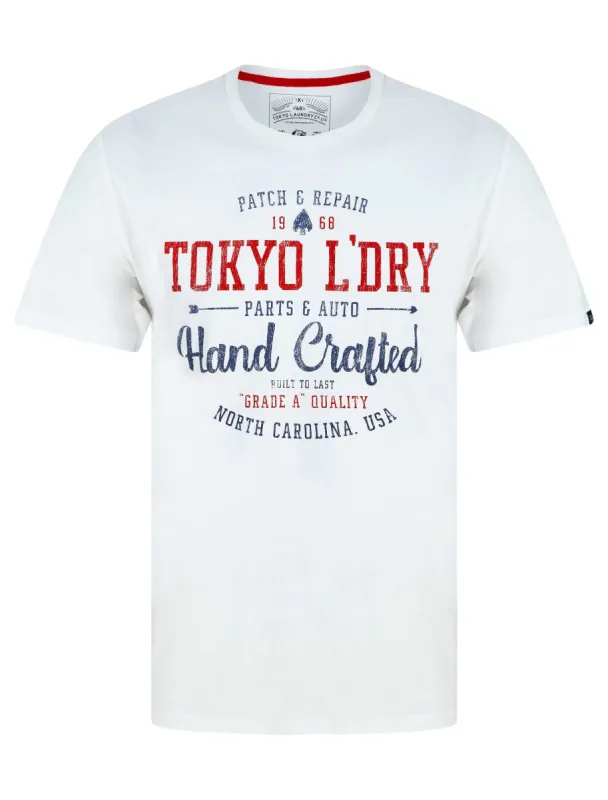 Folsom Motif Cotton Jersey T-Shirt in Optic White - Tokyo Laundry sold by Tokyo Laundry