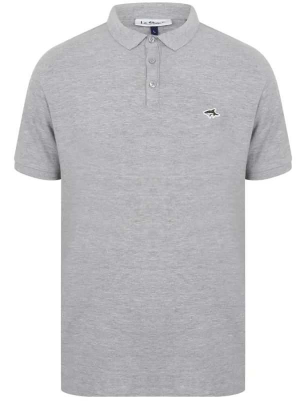 Mostyn Basic Cotton Pique Polo Shirt In Light Grey Marl - Le Shark sold by Tokyo Laundry