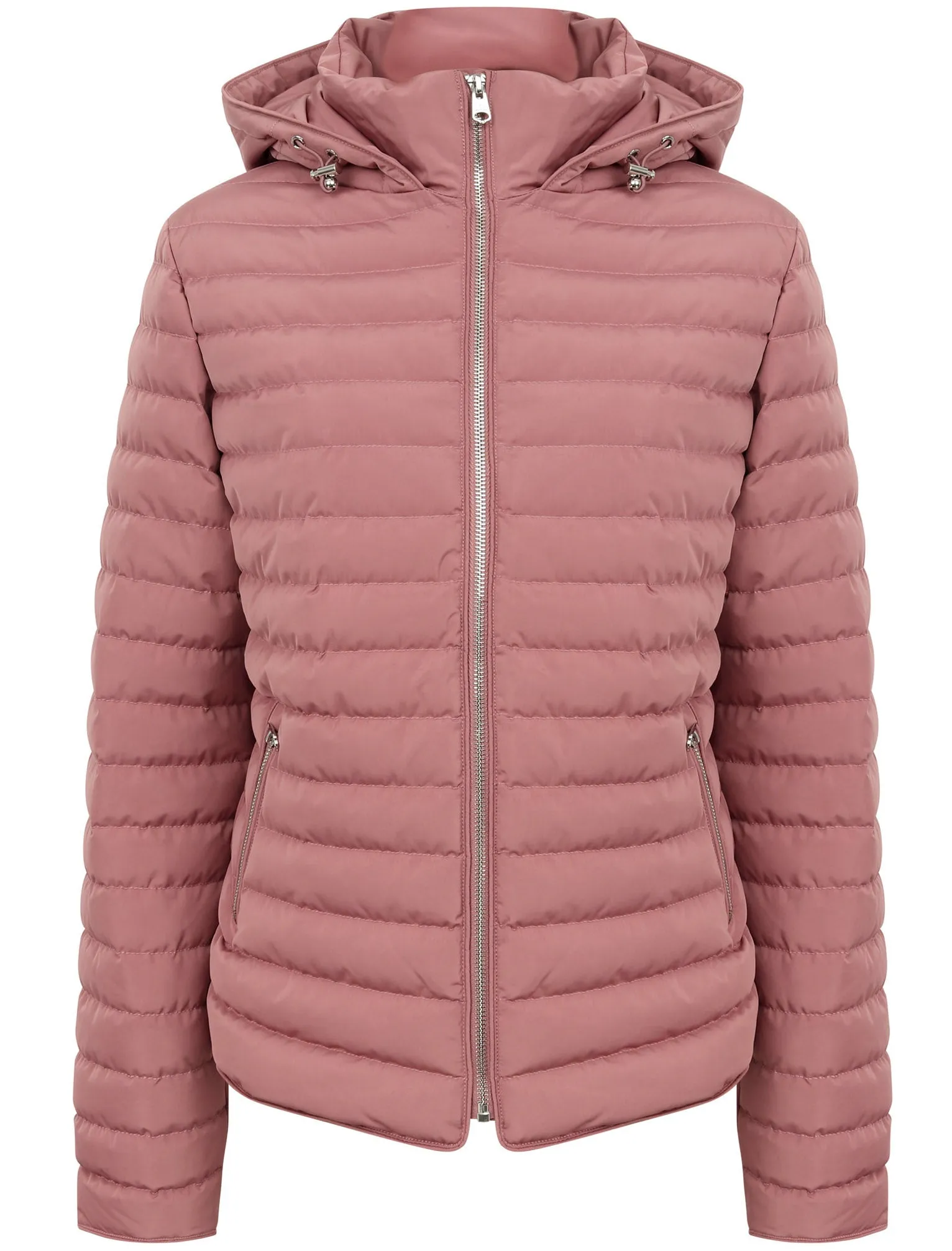 Ginger Quilted Hooded Puffer Jacket in Nostalgia Rose - Tokyo Laundry sold by Tokyo Laundry