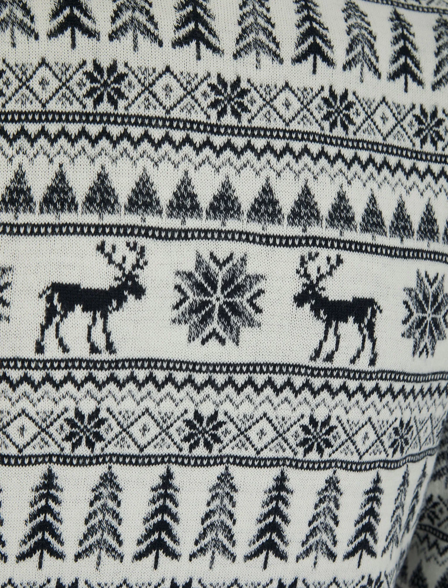 Nilsen Jacquard Nordic Fair isle Christmas Jumper in Winter White - Merry Christmas sold by Tokyo Laundry product image thumbnail 3