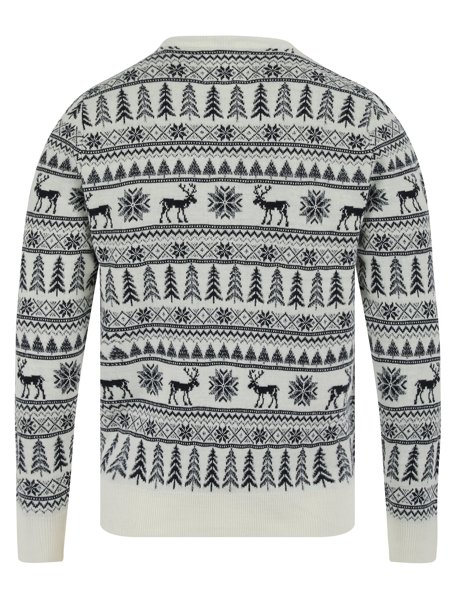 Nilsen Jacquard Nordic Fair isle Christmas Jumper in Winter White - Merry Christmas sold by Tokyo Laundry product image thumbnail 2