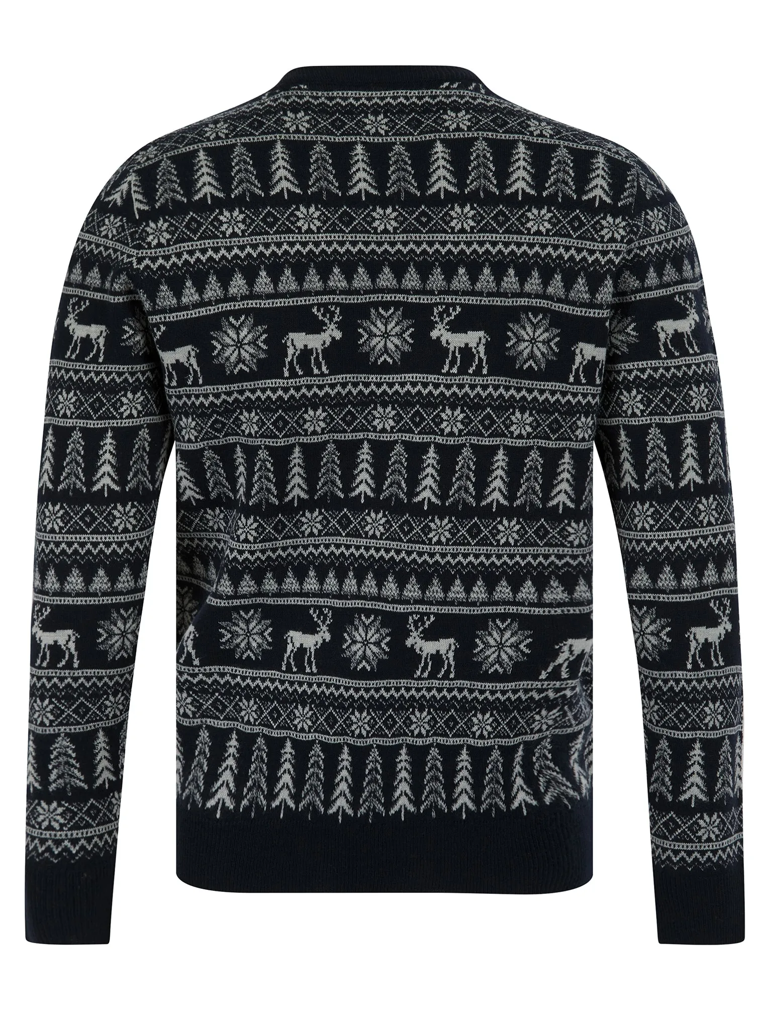 Nilsen Jacquard Nordic Fair isle Christmas Jumper in Ink - Merry Christmas sold by Tokyo Laundry product image thumbnail 2